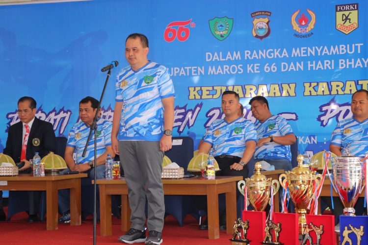 Peringati HUT Bhayangkara dan Hari Jadi Maros, Polres Maros dan Pemkab Maros Kolaborasi Gelar Turnamen Karate Inkanas*