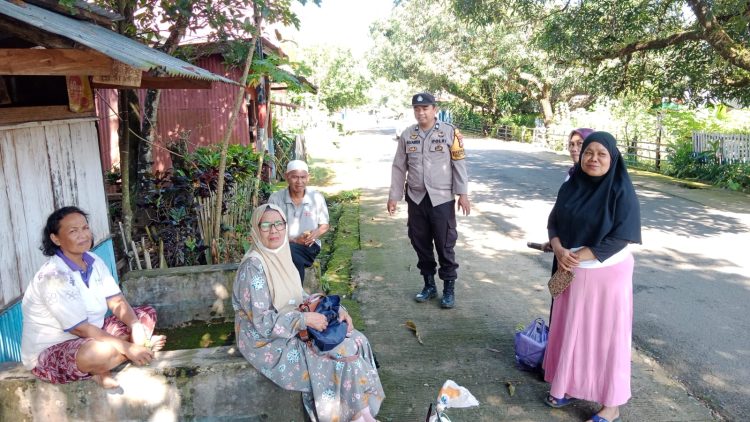Tingkatkan Sambang dialogis diwilayah binaan, Bhabinkamtibmas sampaikan himbauan Kamtibmas