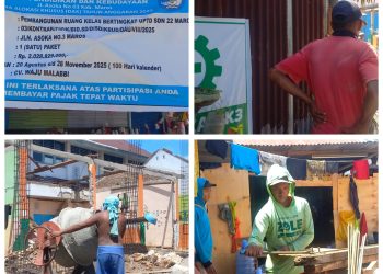 Proyek Pembangunan Sekolah Bernilai Miliaran di Maros Diduga Abaikan K3