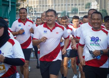 Suasana Jelang Kasad Finish Pada Panglima TNI Run HUT ke-80 TNI