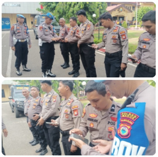 Propam Polres Maros Sidak Handphone Personel, Pastikan Tidak Terlibat Judi Online