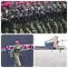 Danpasmar 1 Pimpin Langkah Defile Kontingen TNI AL Pada Geladi Upacara HUT Ke 80 TNI