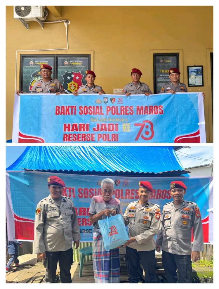 Satreskrim Polsek Lau Gelar Bakti Sosial Peringati HUT Reserse Polri ke-78